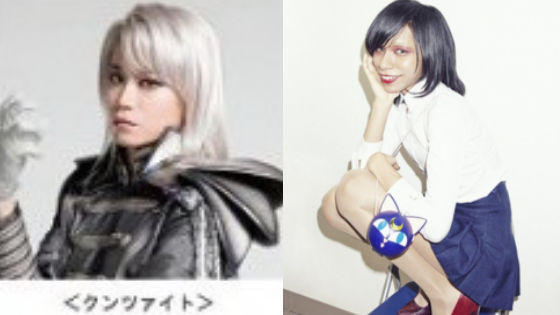 Reo Sanada as Kunzite on the right, and Avu-chan with a Luna-P ball on the right