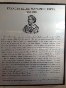 A plaque about an african american poet