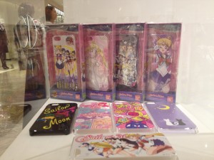 a display of the sailor moon smartphone cases