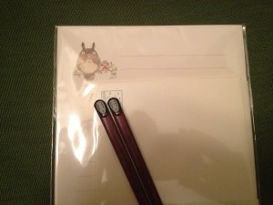 totoro stationary and no face chopsticks