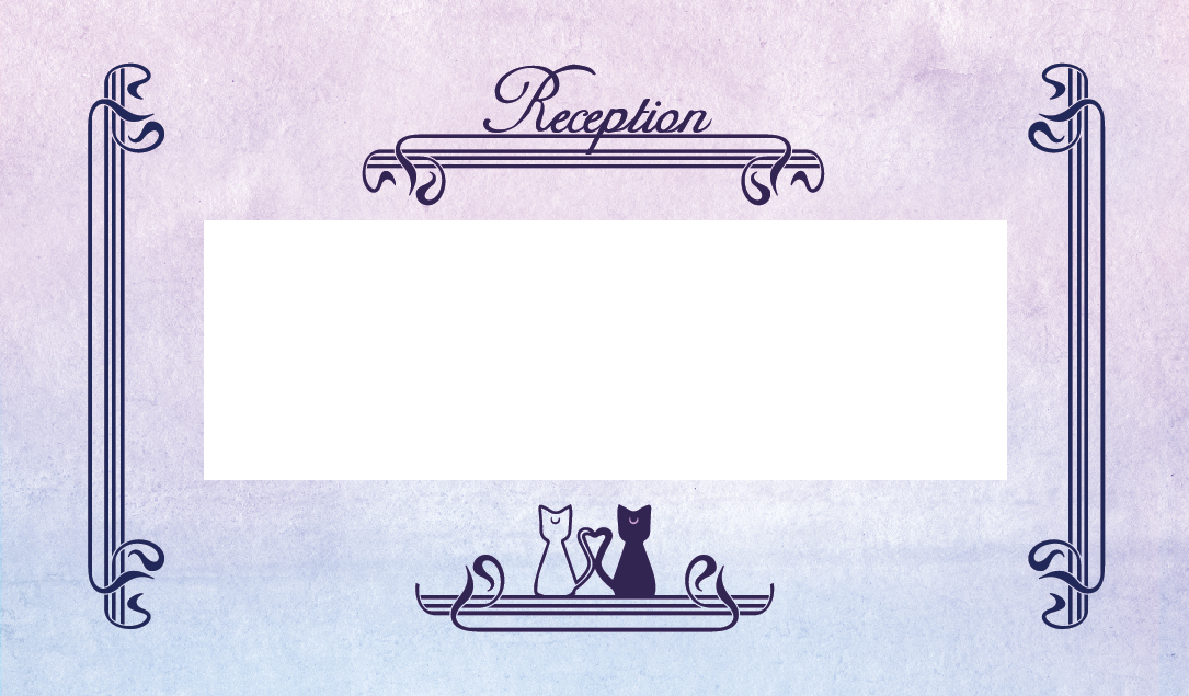 the reception address card with luna and artemis