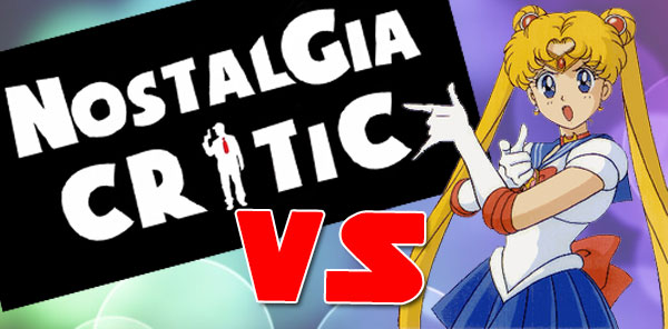 The Words "Nostalgia Critic vs" and an image of Sailor Moon in her "punish you" pose