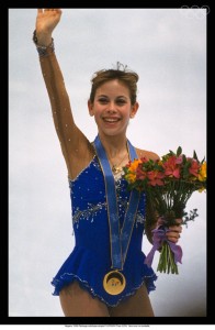 15 year old Tara Lipinski becomes the youngest individual gold medalist.