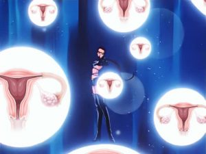 Star Gentle Uterus but with actual uteruses in the bubbles